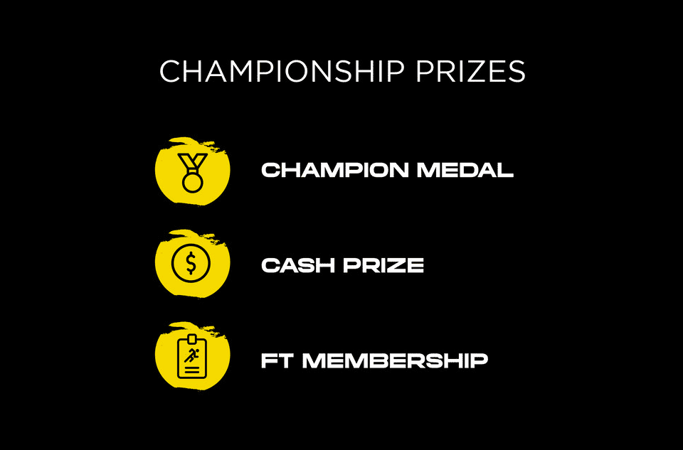 Championship Prizes - Champion Medal - Cash Prize - FT Membership